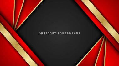 Üst üste binen geometrik arkaplanı olan soyut modern tasarım. Vektör illüstrasyonu