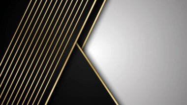 Modern malzeme tasarımı. Üst üste binen kağıt, işiniz için kurumsal şablon, vektör soyut geniş ekran arkaplan