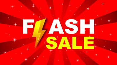 Flaş Satış Alışveriş Posteri veya Sancak Tasarımı Şablonu