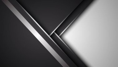 Çizgi elemanları ile arka plan örtüşüyor. Gerçekçi kağıt kesim tarzı 3D modern konsept. Tasarım için vektör illüstrasyonu.