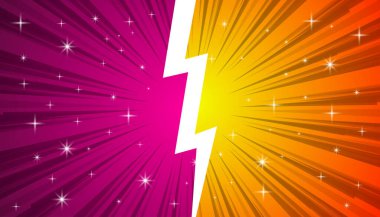 Çizgi film arka plan tasarımı kavgaya karşı. vektör illüstrasyonu.