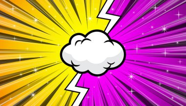 Çizgi roman savaş şablonuna karşı. vektör illüstrasyonu.