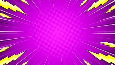 Gökgürültüsü illüstrasyonlu komik arkaplan.