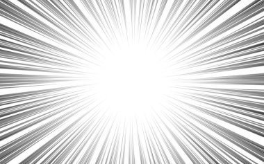 Çizgi romandaki siyah beyaz çizgiler. Manga hız çerçevesi. Süper kahraman hareketi.