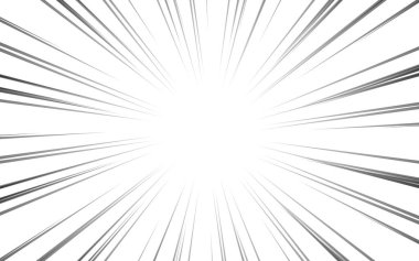 Komik zoom patlaması arka planda siyah beyaz. vektör illüstrasyonu.