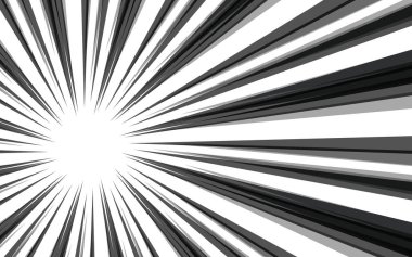 Çizgi roman ve manga hız çizgisi geçmişi. Süper kahraman eylemi, patlama arkaplanı.