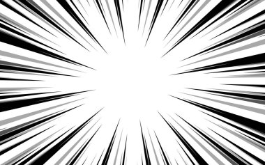 Çizgi roman ve manga hız çizgisi geçmişi. Süper kahraman eylemi, patlama arkaplanı.