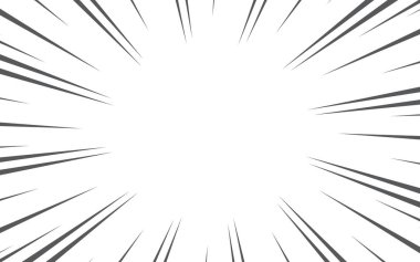 Siyah ve beyaz arkaplan ile boş anime çizgi şablonu.