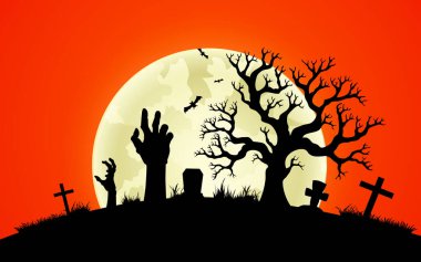 Cadılar Bayramı afişi. vektör illüstrasyonu.