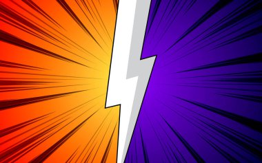 Çizgi roman dövüş şablonuna karşı. vektör illüstrasyonu.