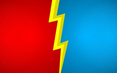 Çizgi film arka plan tasarımı kavgaya karşı. vektör illüstrasyonu.