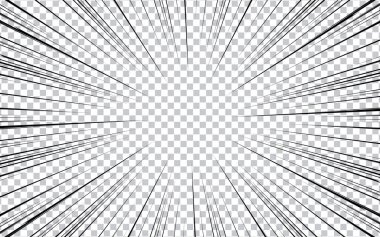 Çizgi roman ve manga hız çizgisi geçmişi. Süper kahraman eylemi, patlama arkaplanı.