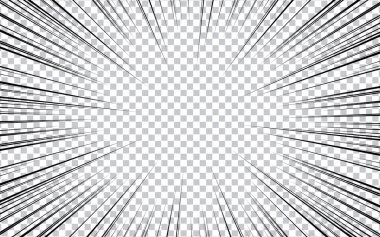 Soyut manga komedi zoom arkaplanı. Siyah ve beyaz vektör çizimi.