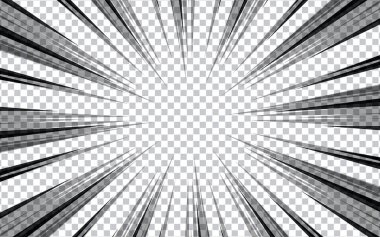 Çizgi roman eylem hattı arkaplanı. Manga hız çerçevesi, süper kahraman hareketi. Vektör illüstrasyonu