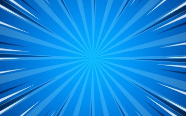 Radyal eşmerkezli komik çizgili arka plan. Klasik çizgi roman çizgili duvar kağıdı. Vektör illüstrasyonu.