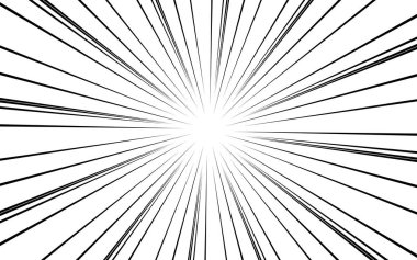 Anime Radyal Siyah Hız Hattı Arkaplanı