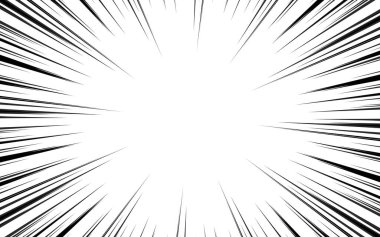 Çizgi roman arka planı. Manga hız çerçevesi. Patlama vektör çizimi.