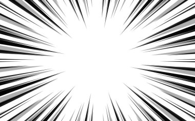 Boş siyah ve beyaz çizgi roman özet arkaplan şablonu.