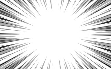 Beyaz arka planda hız çizgileri. Manga çizgi hız çizgisi hareketi efekti. Vektör illüstrasyonu.