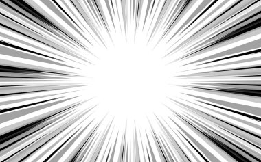 Çizgi roman ve manga hız çizgisi geçmişi. Süper kahraman hareketi, patlama geçmişi. Vektör illüstrasyonu.