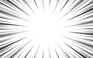 Arkaplan için çizgi roman biçimi radyal hız çizgileri.