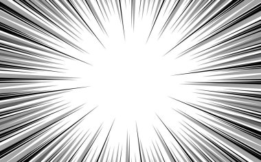 Manga Hız Çizgileri, Çizgi Roman Tasarım Elemanı. Vektör İllüstrasyonu.