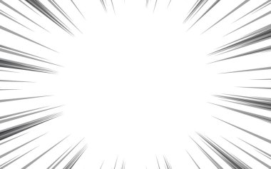 Manga hız çizgileri, komik anime radyal etki arka planı. Çizgi romanlar için manga patlaması, hareket veya hareket eylemi.