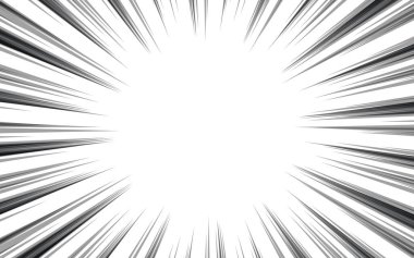 Çizgi romanlar için Patlama Arkaplanı. Vektör İllüstrasyonu.