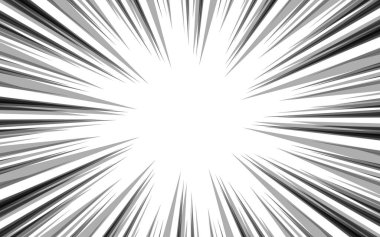 Hız çizgisi manga çerçevesi, Çizgi roman eylem hattı, Çizgi film arkaplanı, Vektör illüstrasyonu.