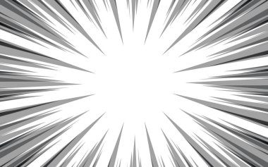 Manga çizgi roman hız çizgisi arkaplanı. Patlama geçmişi. Vektör illüstrasyon tasarımı.