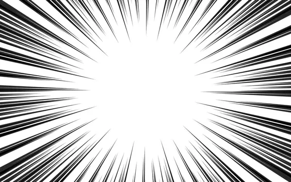 Çizgi roman için hız efektli çizgi roman çizgileri. Siyah ve beyaz patlama arkaplanı.