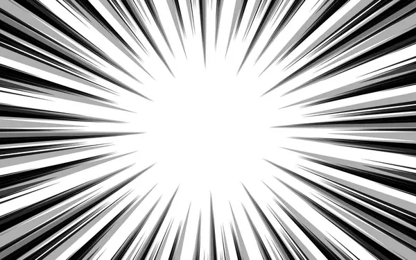 Çizgi roman ve manga hız çizgileri. Patlama geçmişi. Vektör illüstrasyonu.