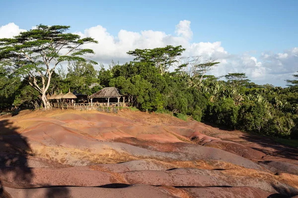 stock image The seven Coloured Earths, a geological formation in the Chamarel plain of the Black River District, Mauritius