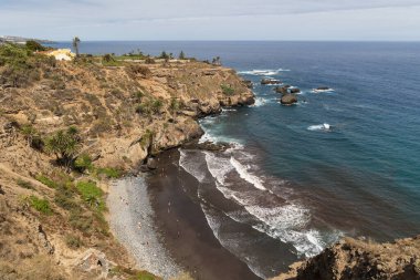 Playa de Castro, Rambla de Castro 'da korunan manzara, Los Realejos, Kanarya adası Tenerife, İspanya