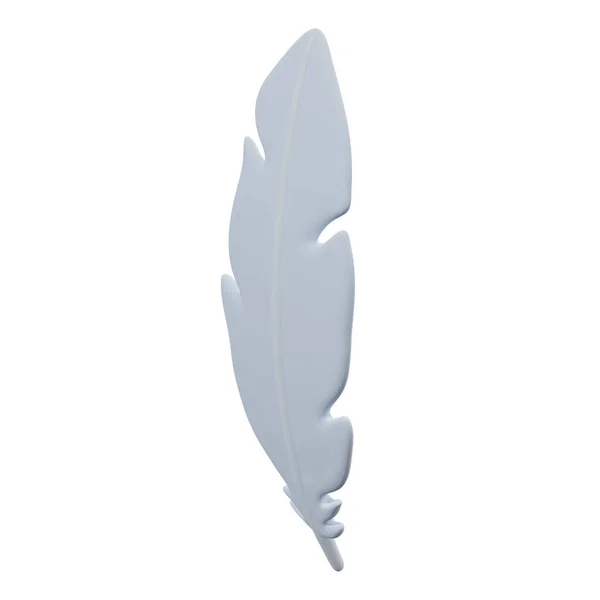 Φτερό Απομονωμένο Λευκό Φόντο Προοπτική Άποψη Απόδοση — Φωτογραφία Αρχείου
