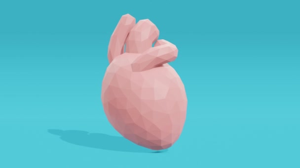 低密度的人类心脏最小的现代运动设计 摘要动画 — 图库视频影像
