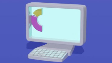 İş analizi konsepti. Minimum modern hareket tasarımı. Soyut canlandırma