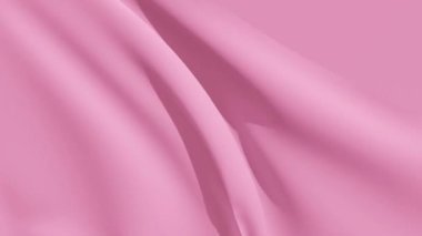 Rüzgâr katlı pembe kumaş. Minimum modern hareket tasarımı. Soyut canlandırma
