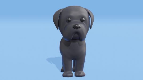 Netter Hund Neapolitanische Dogge Minimal Modernes Nahtloses Bewegungsdesign Animation Einer — Stockvideo
