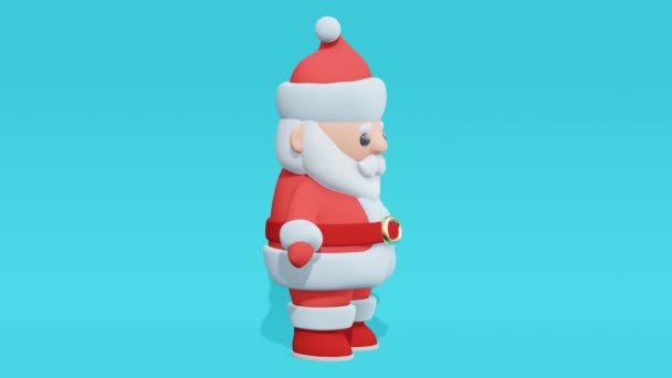 Милый Санта Клаус Современная Безморская Конструкция Движения Абстрактная Анимация Цикла — стоковое видео