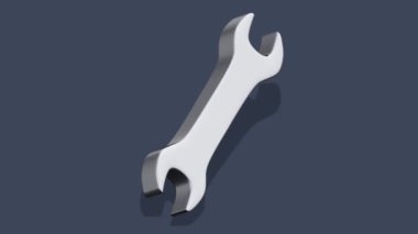 Arka planda metal anahtar. Minimum modern kusursuz hareket tasarımı. Soyut döngü canlandırması