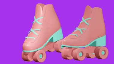 Klasik pembe patenler işte. Minimum modern kusursuz hareket tasarımı. Soyut döngü canlandırması
