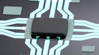 Elektronik sinyal iletimi. Minimum modern hareket tasarımı. Soyut canlandırma