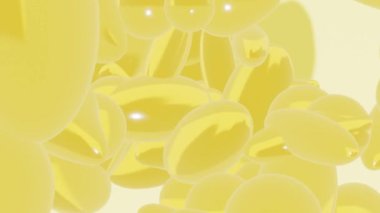 Altın petrol tanecikleri uçar. Minimum modern hareket tasarımı. Soyut canlandırma