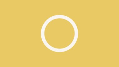 Sarı arka planda beyaz güneş çizgisi. Minimum modern hareket tasarımı. Soyut canlandırma