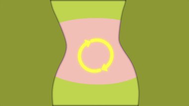 Vücudunda iyi bir metabolizma var. Minimum modern kusursuz hareket tasarımı. Canlandırma 2D