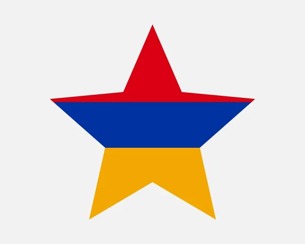 Flaga Gwiazdy Armenii Flaga Ormiańskiej Gwiazdy Kraj Narodowy Sztandar Ikona — Wektor stockowy