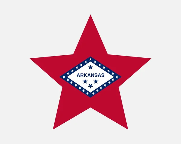 Arkansas Usa Star Flag — Stock Vector