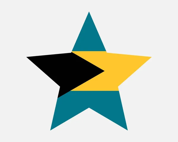 Drapeau Des Bahamas Drapeau Forme Étoile Des Bahamas Pays Bannière — Image vectorielle