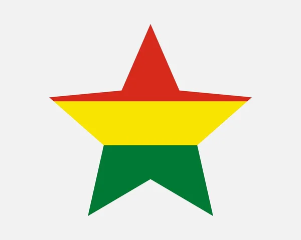 Boliwia Flaga Gwiazdy Boliwijska Flaga Kształcie Gwiazdy Kraj Narodowy Sztandar — Wektor stockowy